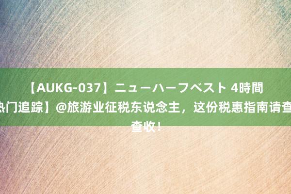 【AUKG-037】ニューハーフベスト 4時間 【热门追踪】@旅游业征税东说念主，这份税惠指南请查收！