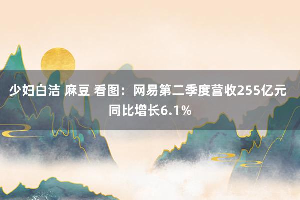 少妇白洁 麻豆 看图：网易第二季度营收255亿元 同比增长6.1%